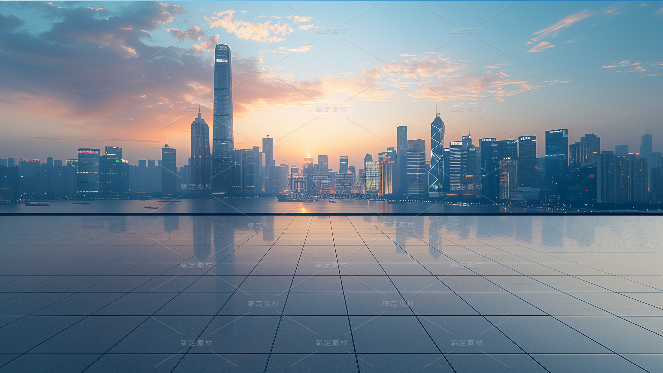 建筑系列通用城市建筑地板广场背景图片