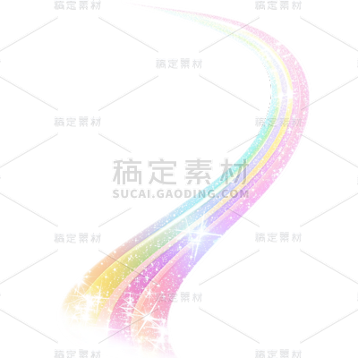 气象系列手绘风发光亮闪闪彩虹