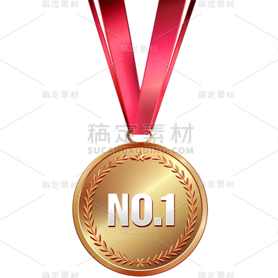 表彰系列3D平面挂脖奖牌正面贴纸