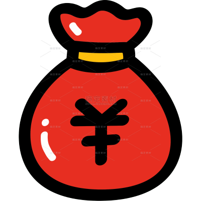 符号标记卡通粗描边手绘涂鸦钱币贴纸