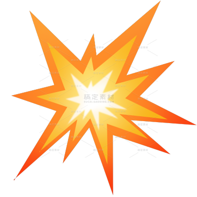 emoji热门HOT爆炸图形贴纸