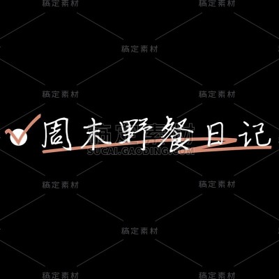 小红书简约风plog花字