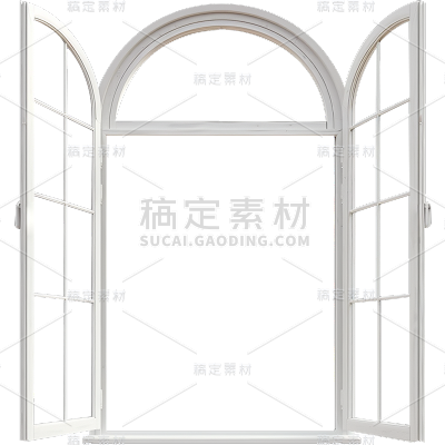 家居系列通用写实不规则多格白色窗户贴纸