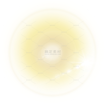 特效系列科技感黄色晕染高光光晕
