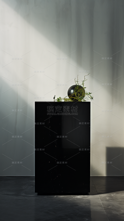 3D三维立体空间黑色背景