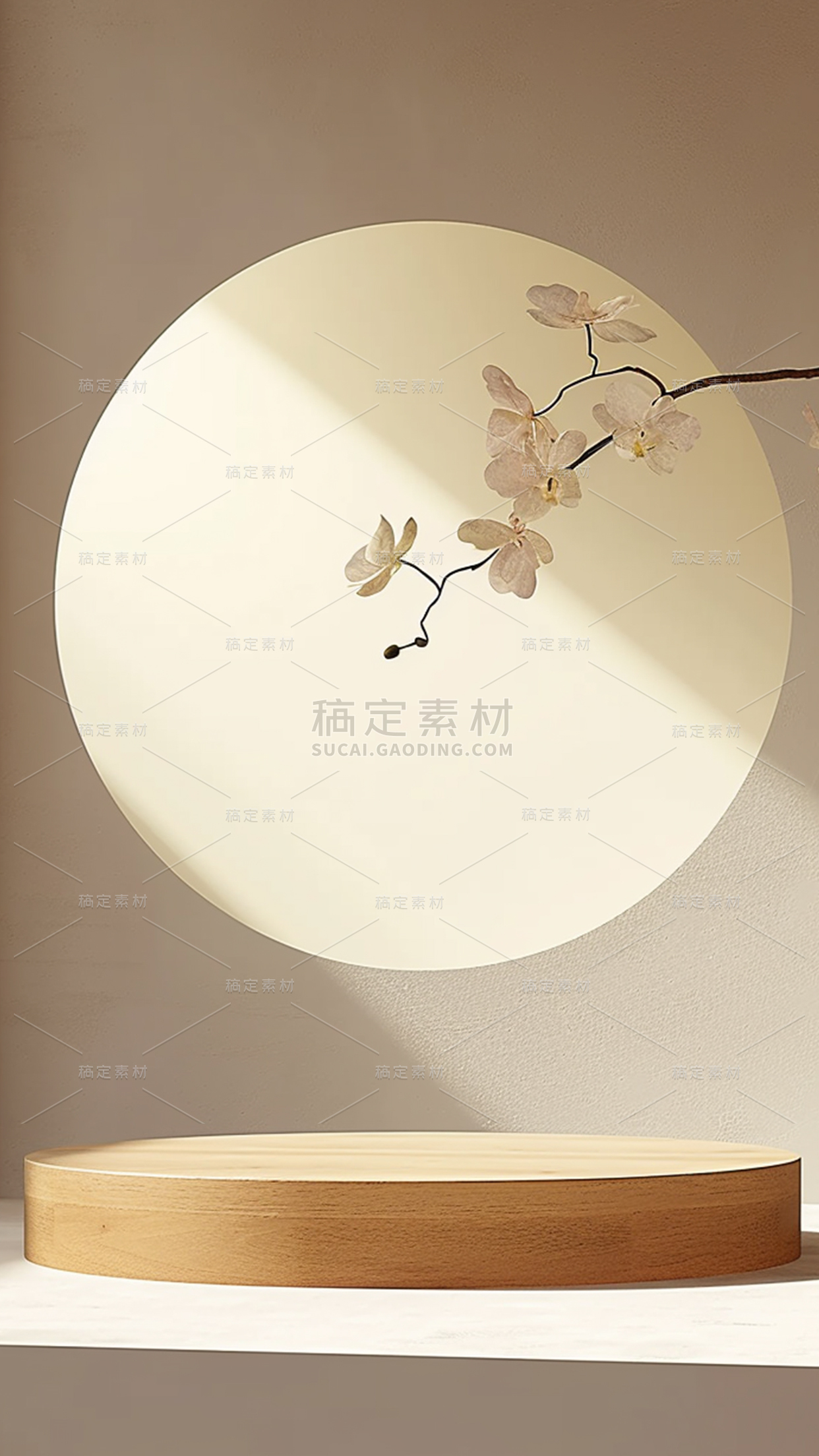 植物通用实景简约花朵展台背景场景图片素材