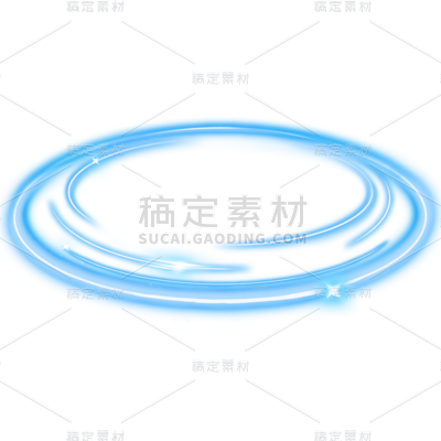 游戏图标光圈元素蓝色简约贴纸