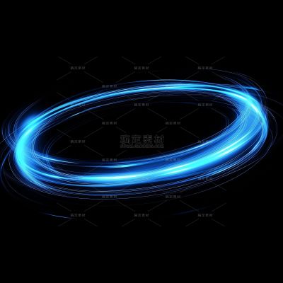 特效系列科技感蓝色光圈光环