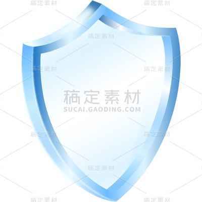 通用简约立体厚度盾形玻璃框元素