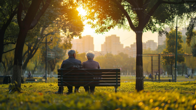 重阳节实景老人场景背景