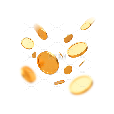 促销系列1(AI)-2506YFC-写实漂浮金币边框装饰元素