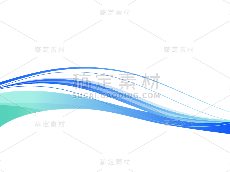 简约科技蓝色曲线线条元素