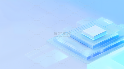 科技风系列蓝色科技-3D几何通用背景素材