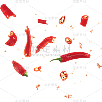 果蔬系列通用写实辣椒碎/辣椒粉元素素材