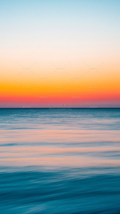 风光系列朦胧感渐变模糊的夕阳湖泊天空