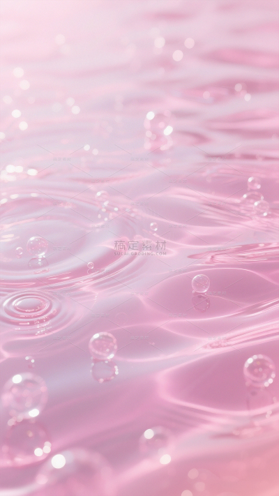特效系列梦幻感粉色水波纹背景