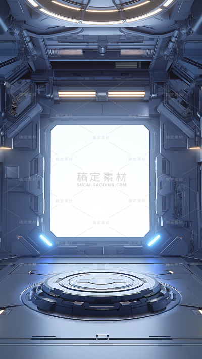 科技风系列3D-机械展台通用背景素材