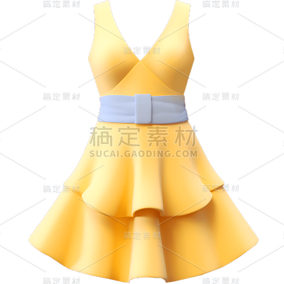 3D立体C4D服饰服装裙子连衣裙半身裙免抠PNG元素素材