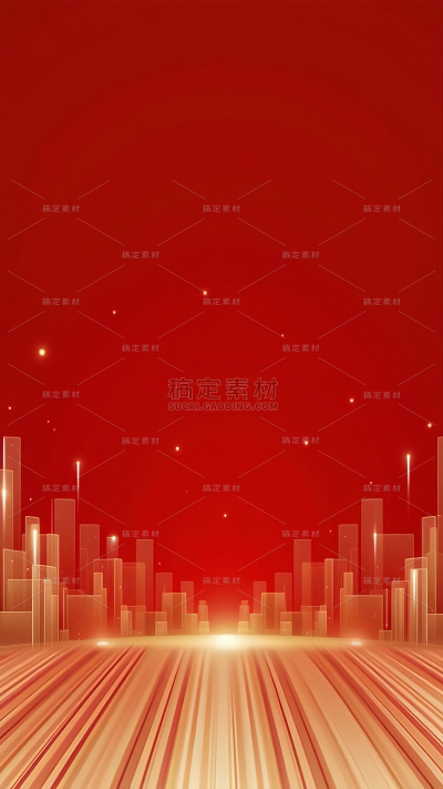 背景系列红金色多个方块流光背景