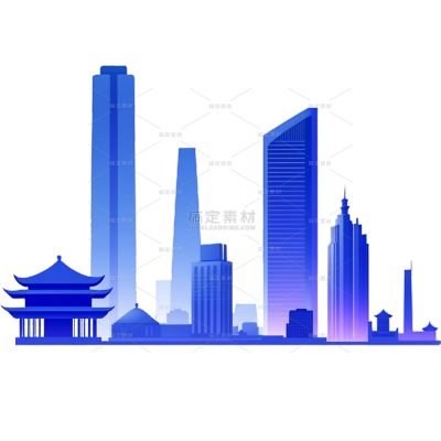 建筑系列通用扁平城市地标元素贴纸