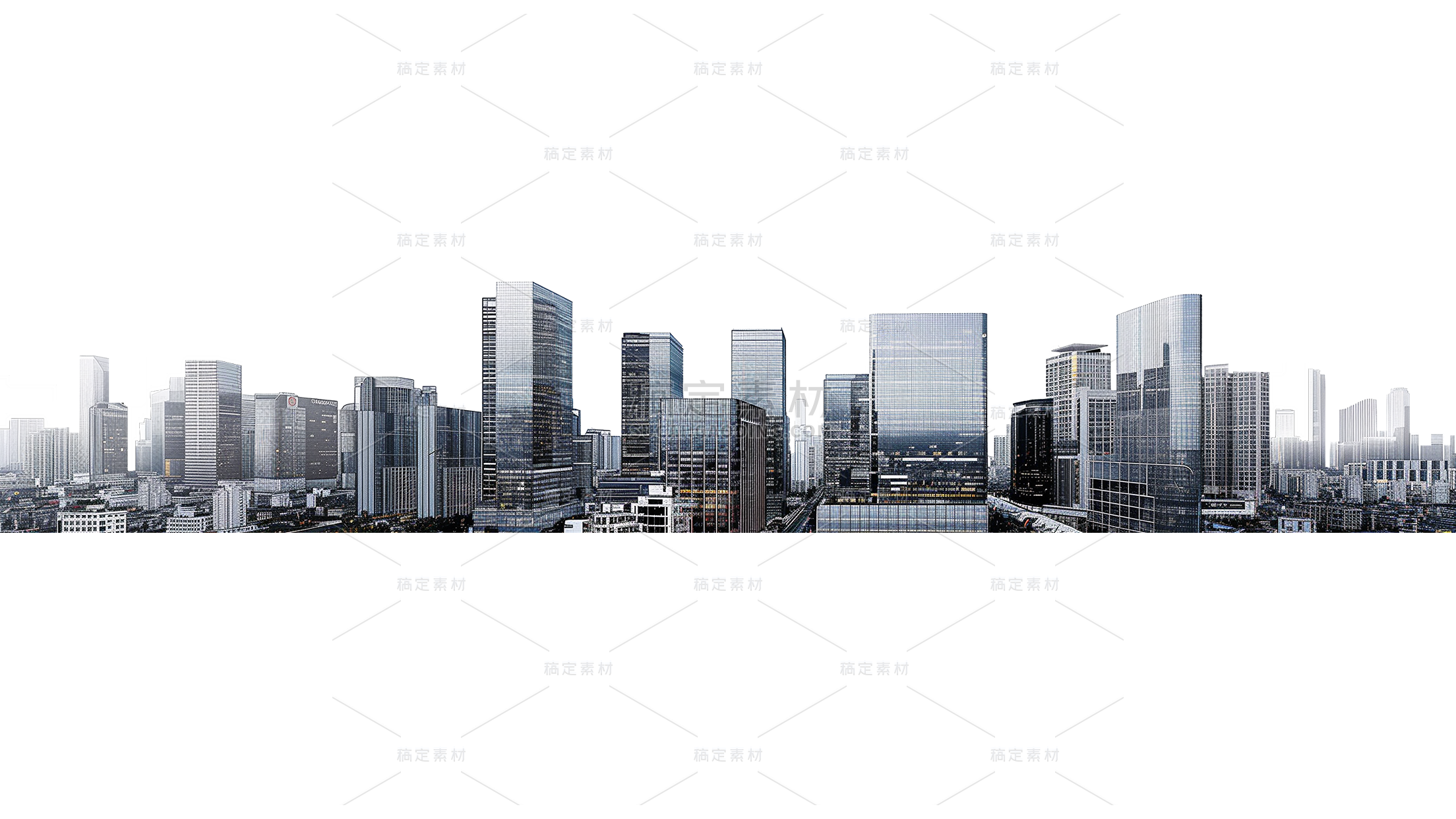 建筑系列实景城市建筑群组合元素素材