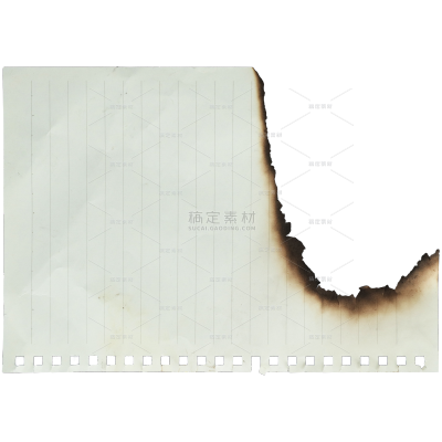 特效通用火烧撕纸片元素素材