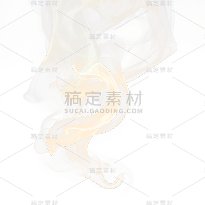 写实烟雾黄色有色气体元素贴纸