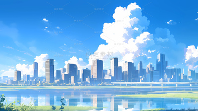 科技风通用科技城市动漫城市背景图片素材