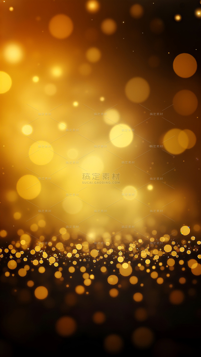 特效系列朦胧感金光圆圈光点背景