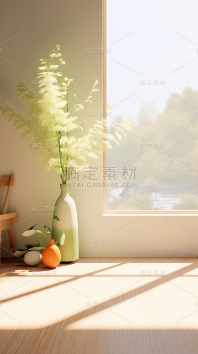 通用电商简约风清新家居室内房间场景