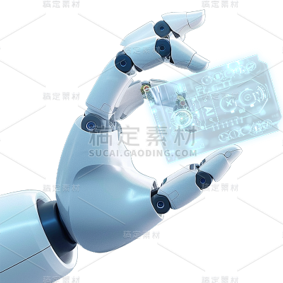 科技风通用3D智能机器人手组合元素素材