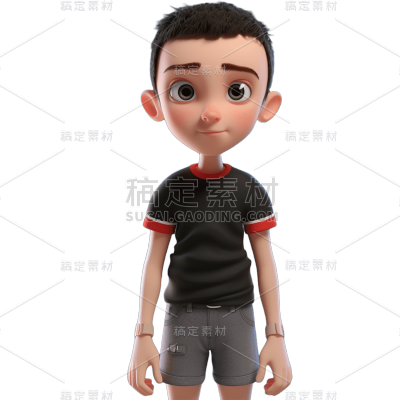 3D立体三维教育培训学生男生人物