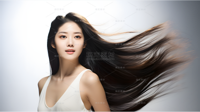 美发广告模特人像图片