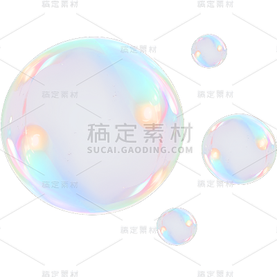 通用简约风多个彩色泡泡元素素材
