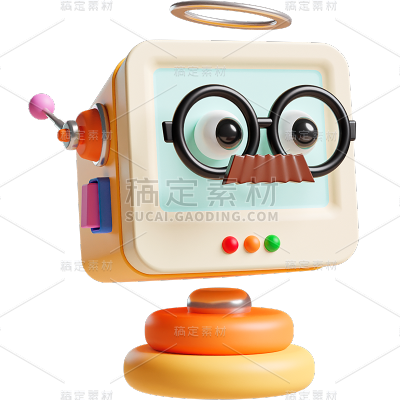 教育培训拟人3D趣味感贴纸