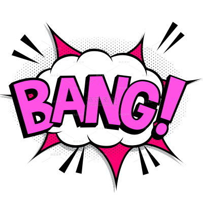 边框系列动漫风气泡框爆炸BANG贴纸（td）