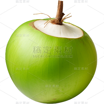 夏季果蔬通用实景完整立体椰子元素素材