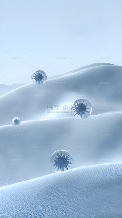 医疗系列软3D衣物有细菌背景图