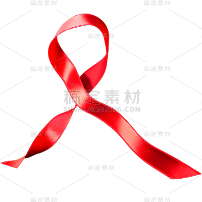 通用红色丝带彩带飘带装饰元素贴纸