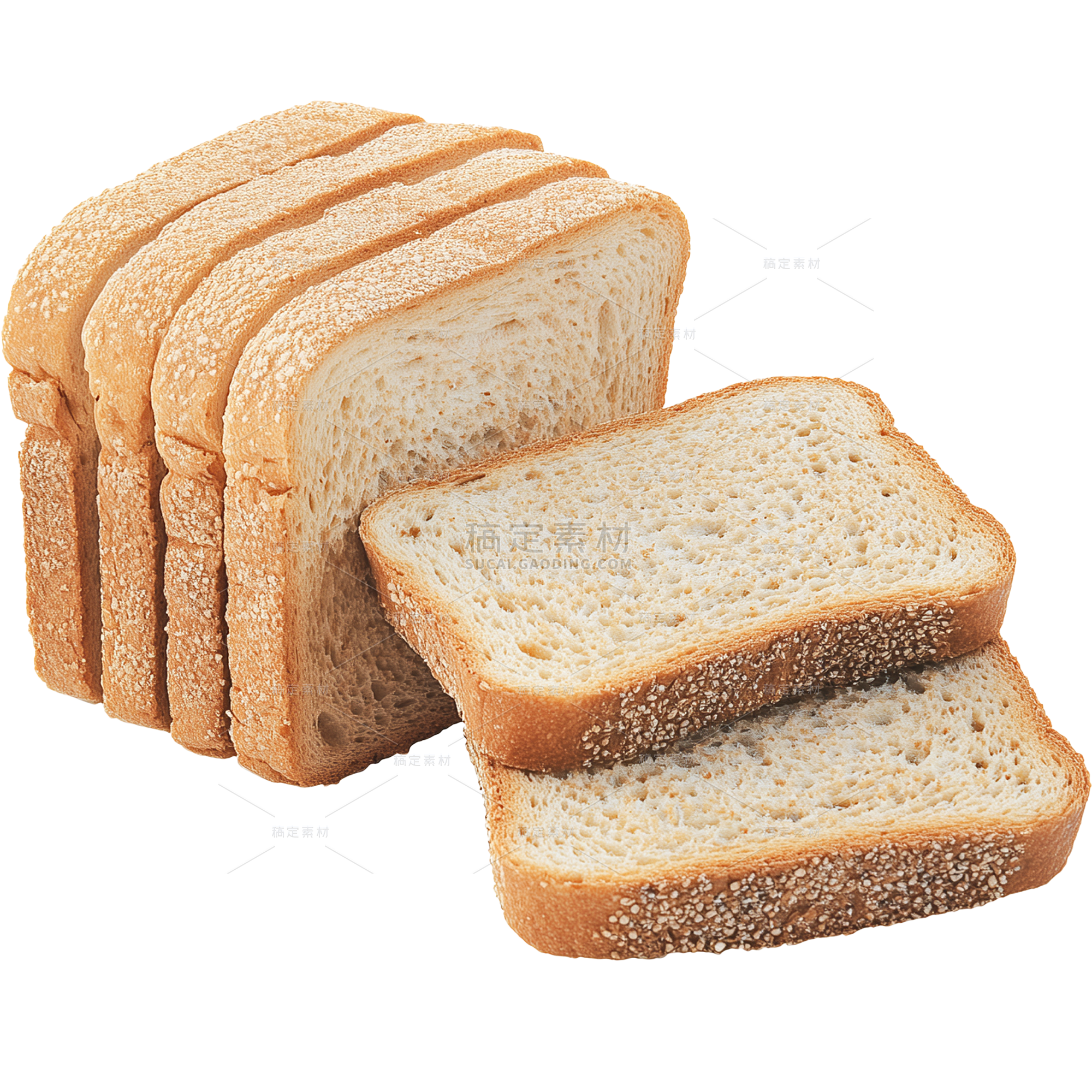 美食写实切片吐司