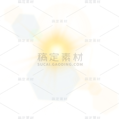 特效通用黄色太阳光晕元素素材