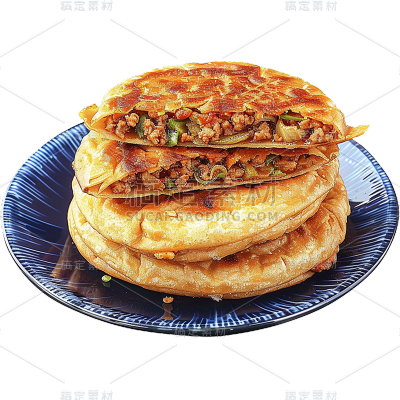 常规美食系列通用实景牛肉饼元素素材
