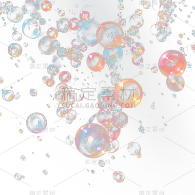 透明彩色气泡贴纸