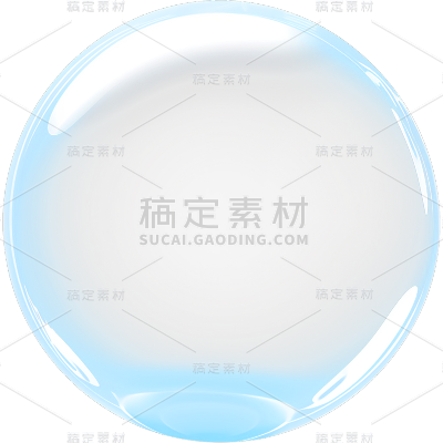 通用简约风蓝色透明气泡元素素材