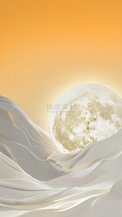 中秋节系列通用抽象月亮背景素材