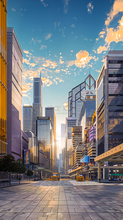 建筑系列通用城市街景图片背景素材