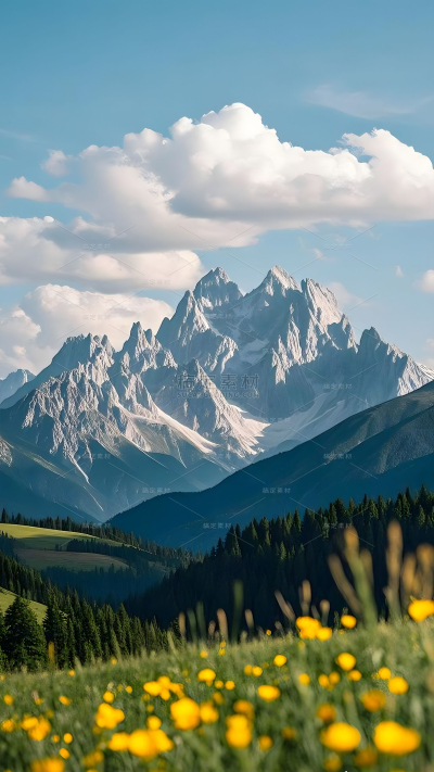 风光系列实景山脉风景背景