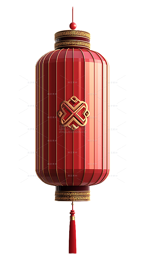 中国风系列3D红灯笼元素