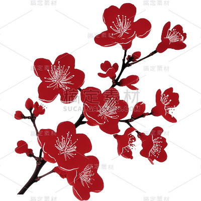 红色梅花