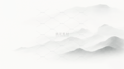 中国风系列黑白水墨山脉元素（td）